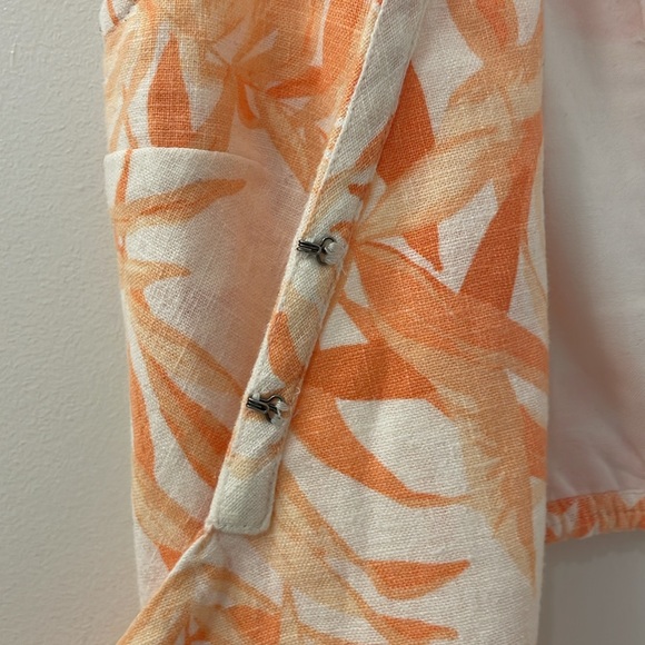 Abercrombie linen blend front tie crop top - Picture 4 of 8